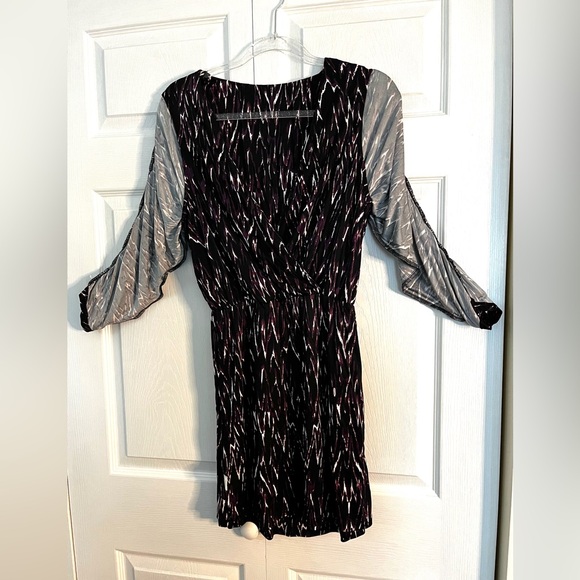 Parker Catalina Dolman Fit Long Sleeve V-neck Mini Dress size Small - Picture 5 of 10